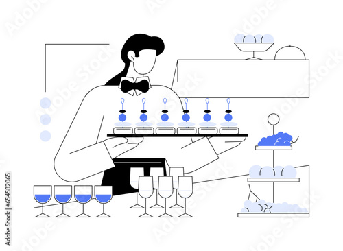 Banquet service abstract concept vector illustration.