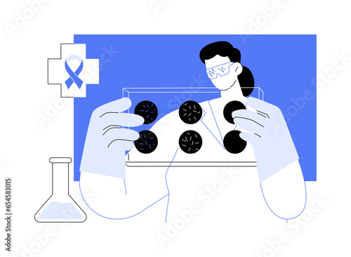 Cancer immunotherapy abstract concept vector illustration.
