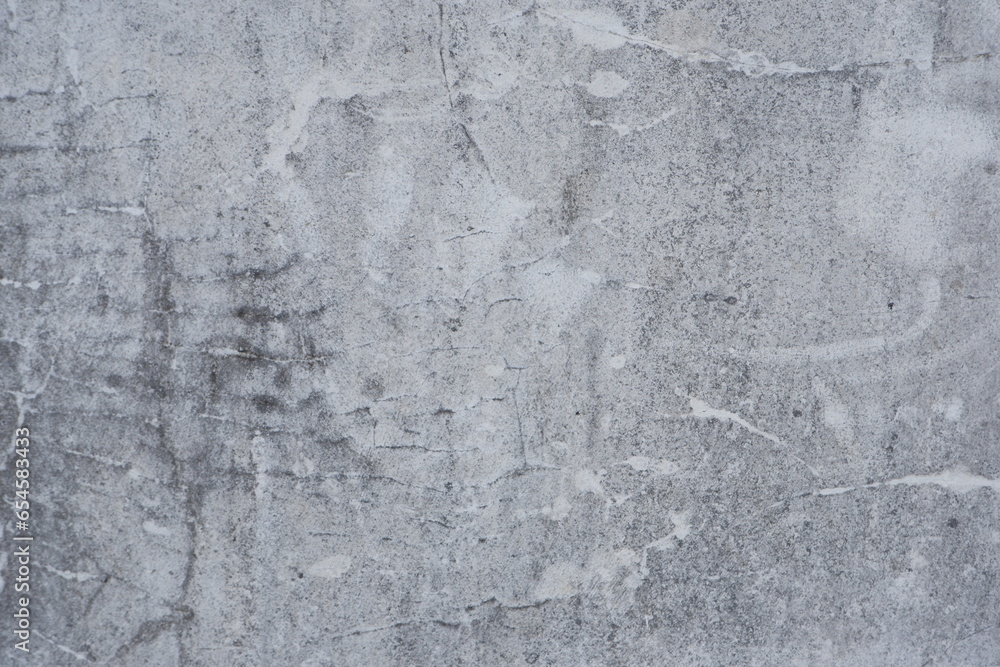 Obraz premium wall background with grunge texture and cracks in black, white and gray