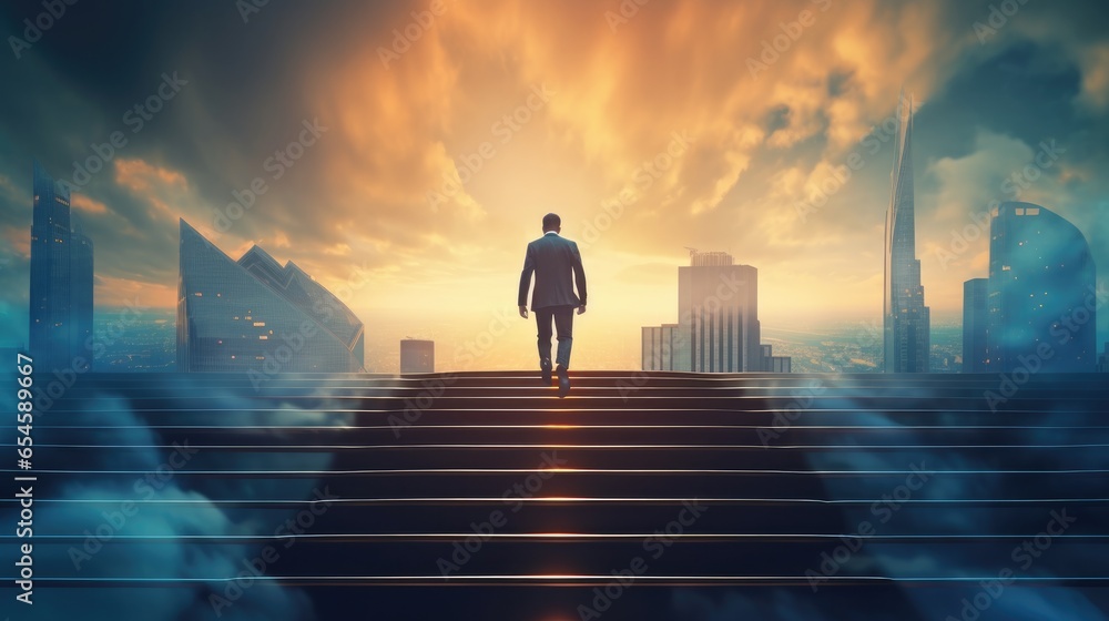 business male stand and feel happy on the most hight at the target, success, leader, teamwork, target, Aim, confident, achievement, goal, on plan, finish, generate by AI business male stand and feel happy on the most hight at the target, success, leader, teamwork, target, Aim, confident, achievement, goal, on plan, finish, generate by AI