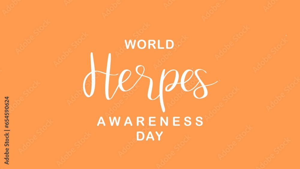 World Herpes Awareness Day Text Animation. Great for Herpes Awareness Day Celebrations, lettering with alpha or transparent background, for banner, social media feed wallpaper stories World Herpes Awareness Day Text Animation. Great for Herpes Awareness Day Celebrations, lettering with alpha or transparent background, for banner, social media feed wallpaper stories