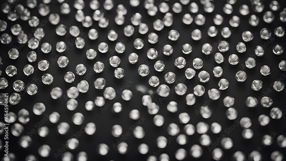 Shiny diamonds on a black background. close up. macro