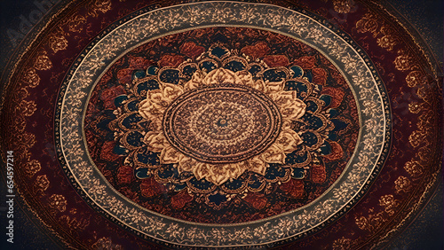 Oriental mandala. Circular pattern. 3D illustration.
