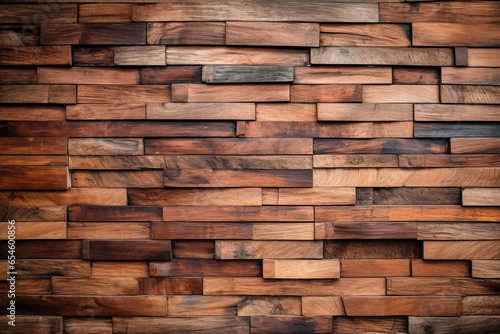 wood wall with brown bricks