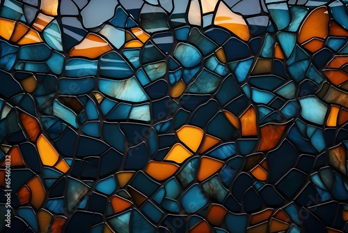abstract mosaic pattern of colored tiles