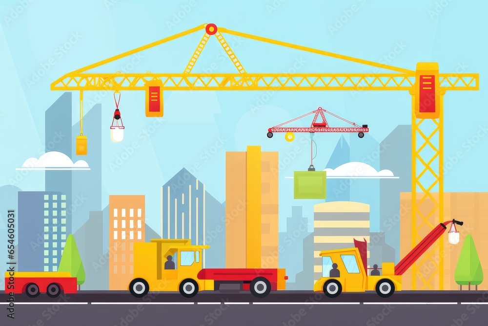 Business, construction work, safety, success in various aspects Generative By AI