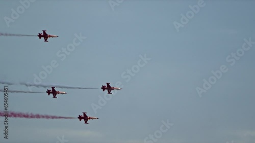 War Combat Plane is Flying