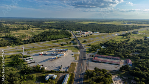 Interstate 20 interchange in Cisco, Texas.