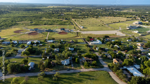 Baseball fields in Cisco, Texas.