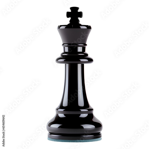 Black chess piece icon on transparent background, Generative AI