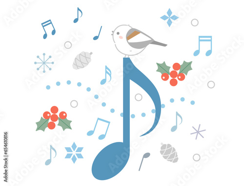 冬の音楽をイメージしたイラスト　