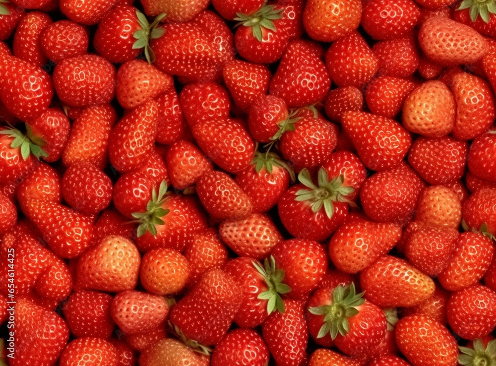 Strawberry Berries Closeup Background : Generative AI Strawberry Berries Closeup Background : Generative AI