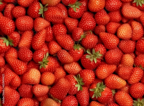 Strawberry Berries Closeup Background : Generative AI