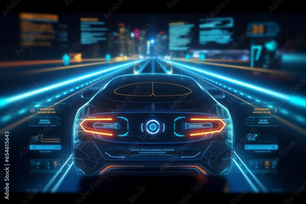 Driver assistant concept. Background with selective focus and copy space Driver assistant concept. Background with selective focus and copy space