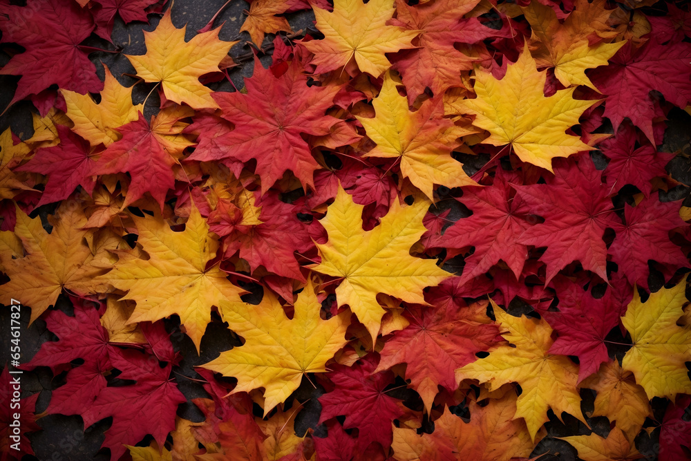 Red yellow autumn leaves background Red yellow autumn leaves background