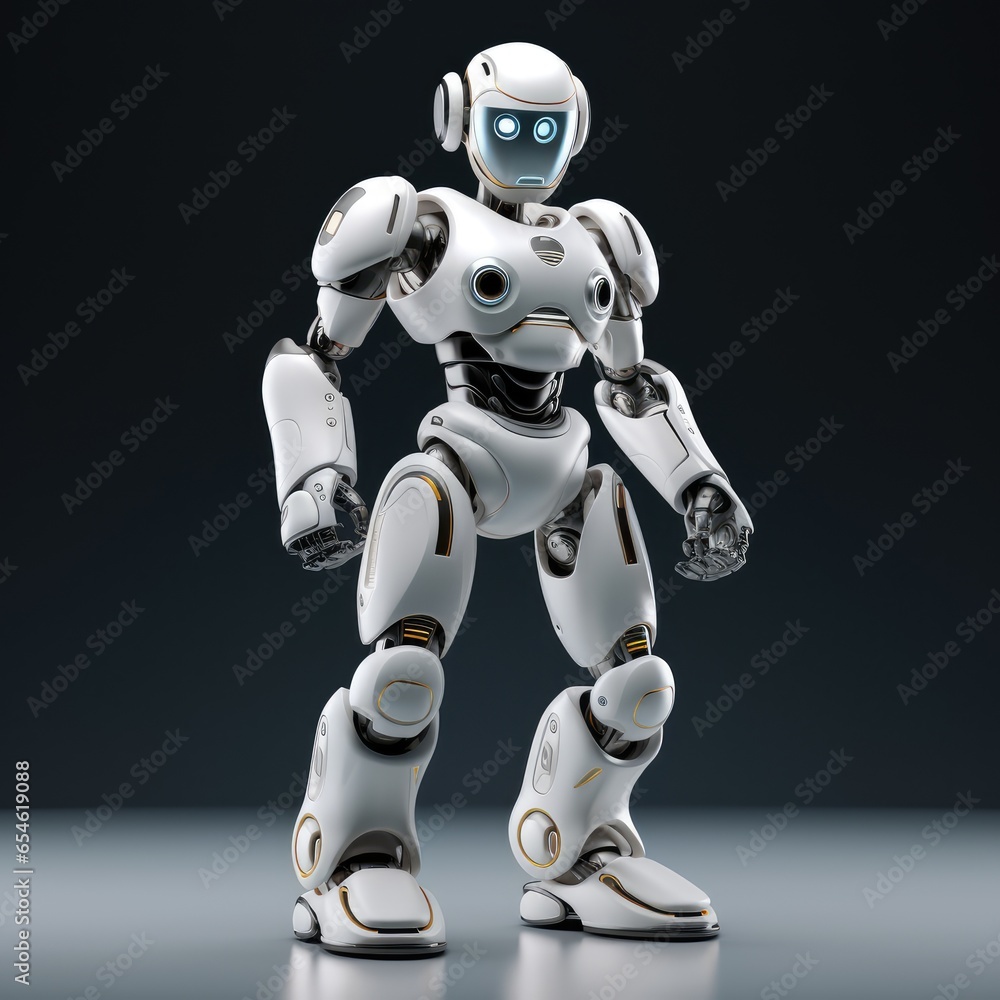 White robot, AI generated Image White robot, AI generated Image