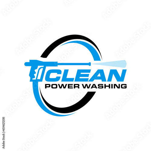 Illustration vector graphic of pressure power wash spray logo design template
