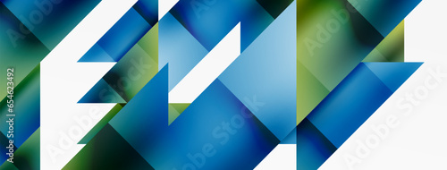 Captivating vector abstraction. Triangles interlock in mesmerizing dance, crafting dynamic geometric backdrop. Fusion of shapes and angles creates artful symphony of modern design