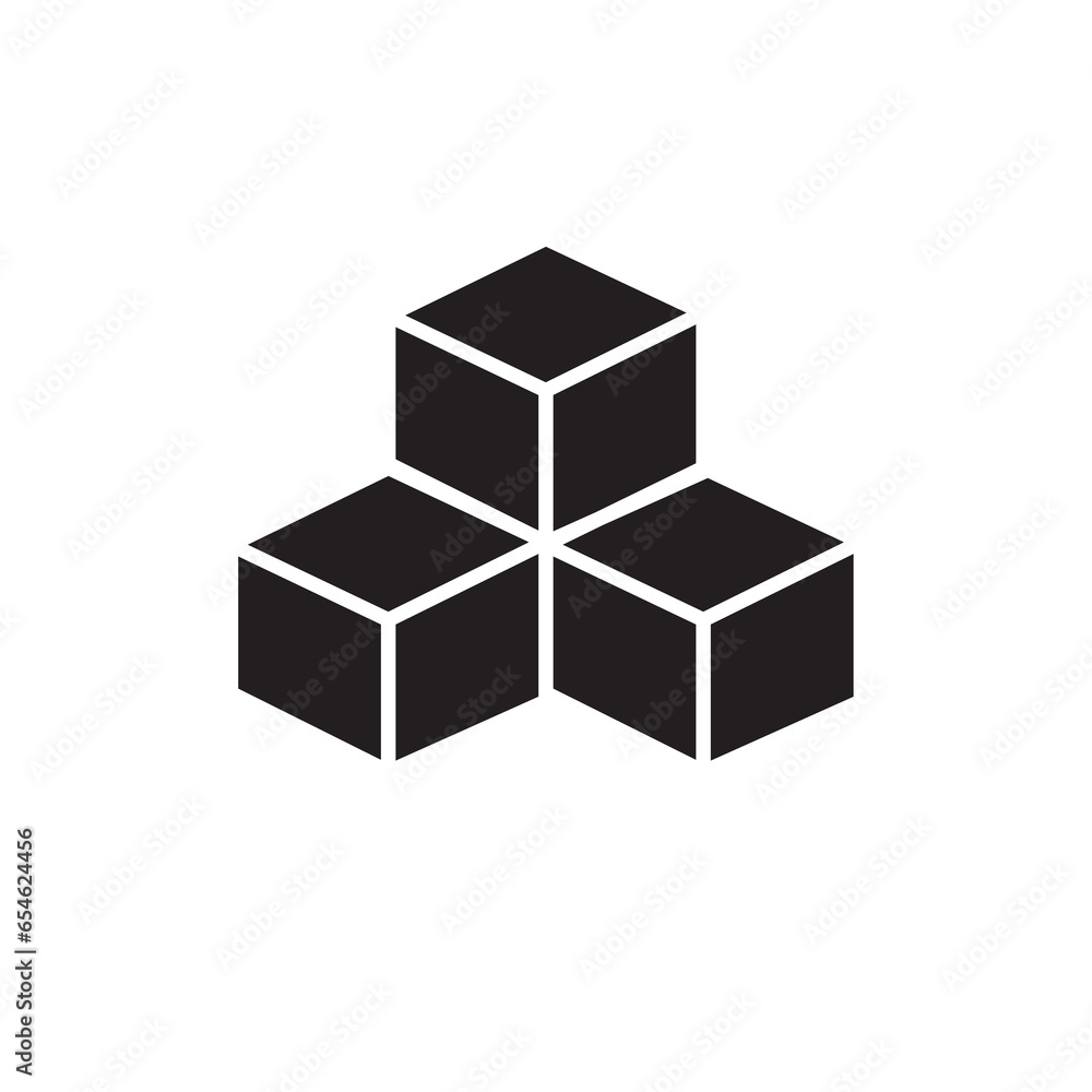 Icon cubes. Vector illustration. flat icon illustration..eps Icon cubes. Vector illustration. flat icon illustration..eps