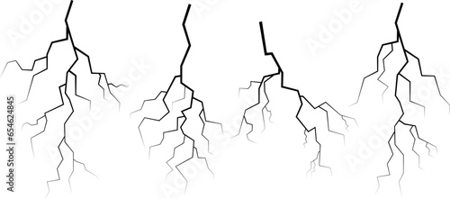 black white thunderstrom icon set