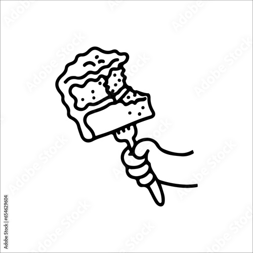 vector illustration of a piece of cake
