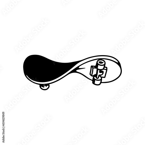 vector illustration of skateboard with concept
