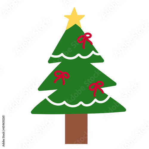 Christmas tree drawing for X'mas celebration and decoration, party, winter sticker, ornaments, social media post, print, banner, ads, Christmas card, background