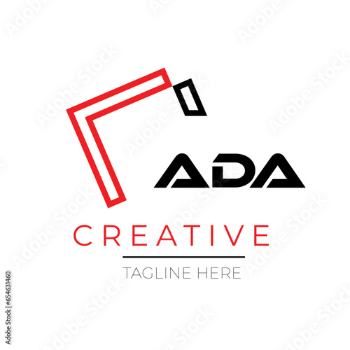 ADA letter logo design on white background. ADA creative initials letter logo concept. ADA letter design.