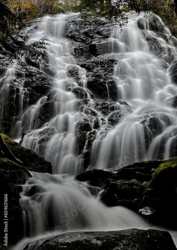Beautiful waterfall in Sooke  BC  Canada. Long exposure