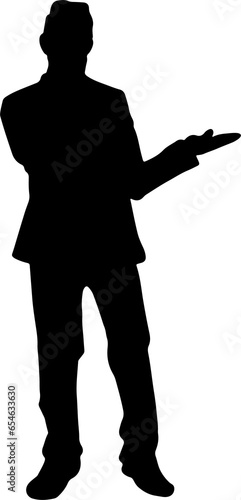 The man  silhouette for Business or manager concept