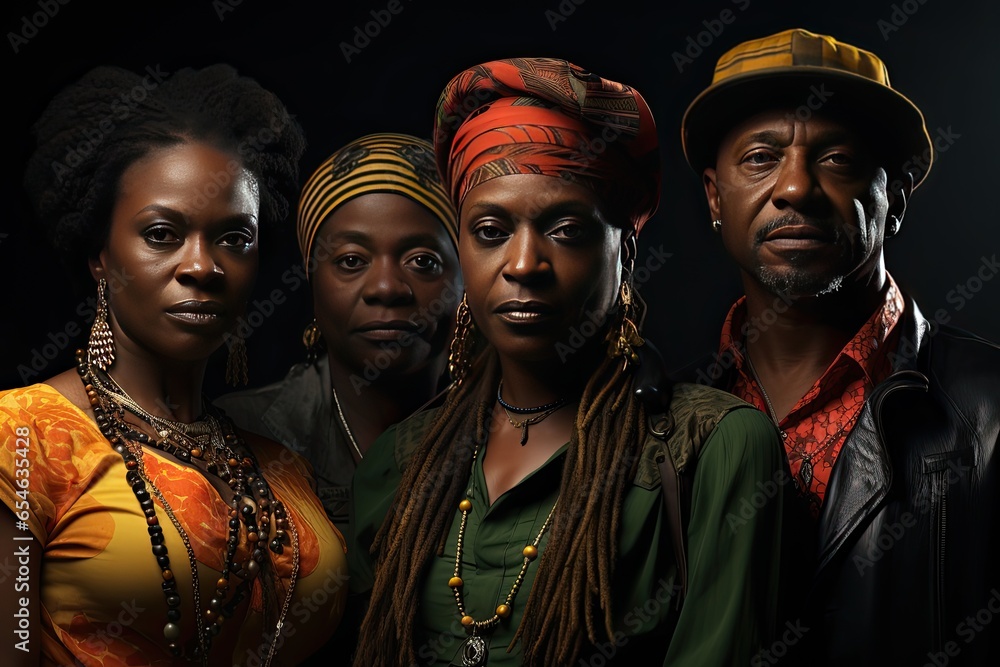 Obraz premium Black History Month, Black figures, events throughout history, celebrating diversity and unity,Generated with AI