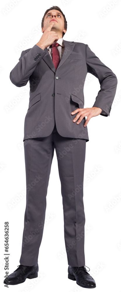 Digital png photo of caucasian businessman standing on transparent background Digital png photo of caucasian businessman standing on transparent background