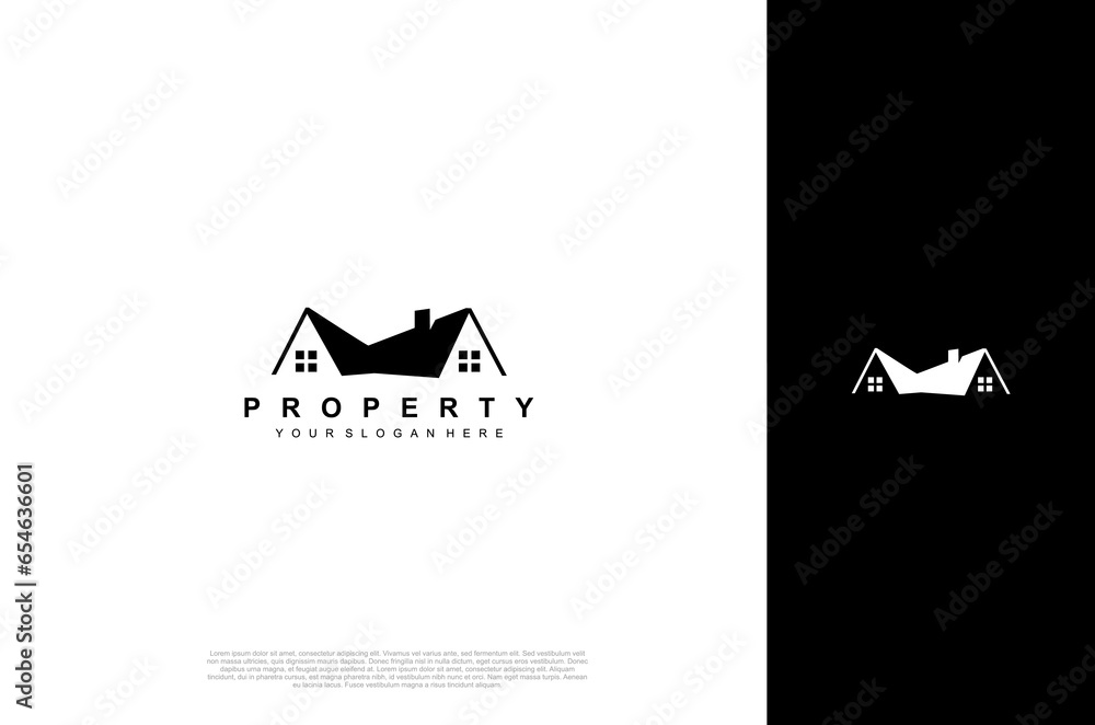 Real Estate icon, Builder, Construction, Architecture and Building Logos. Vector design template
 - obrazy, fototapety, plakaty 