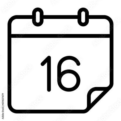 sixteen line icon
