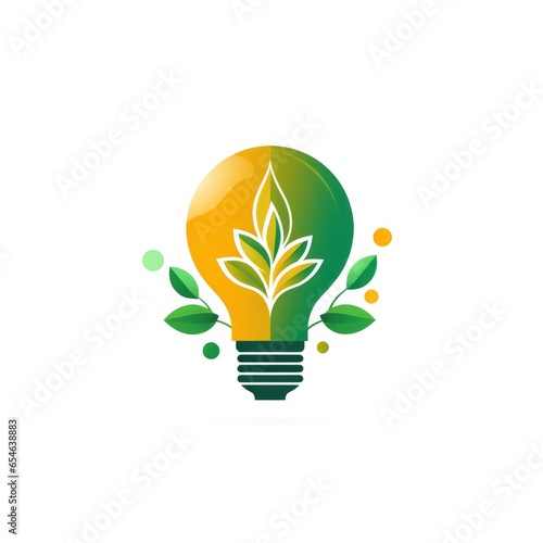 Light bulb logo, AI generated Image