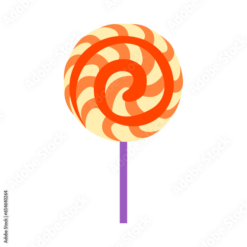 ペロペロキャンディ。フラットなベクターイラスト。　Lollipop. Flat designed vector illustration.