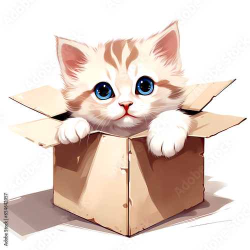 Kitten in a box