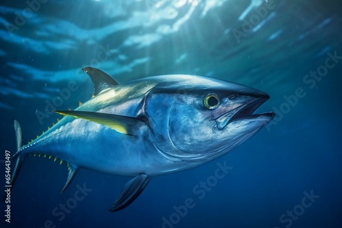 Bluefin Tuna Fish Under The Ocean