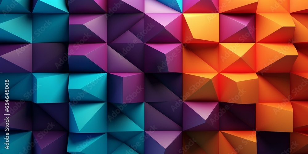 Fototapeta premium geometric colorful 3d shape pattern background