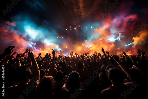 crowd of people dancing at concert  © fadi