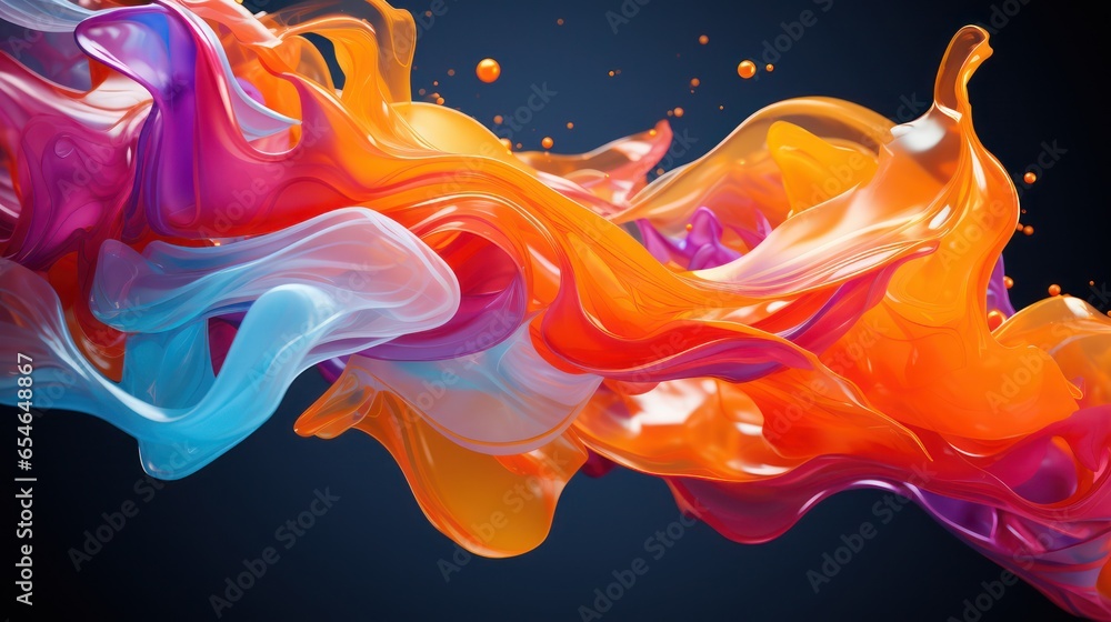 Fototapeta premium Colorful abstract liquid background