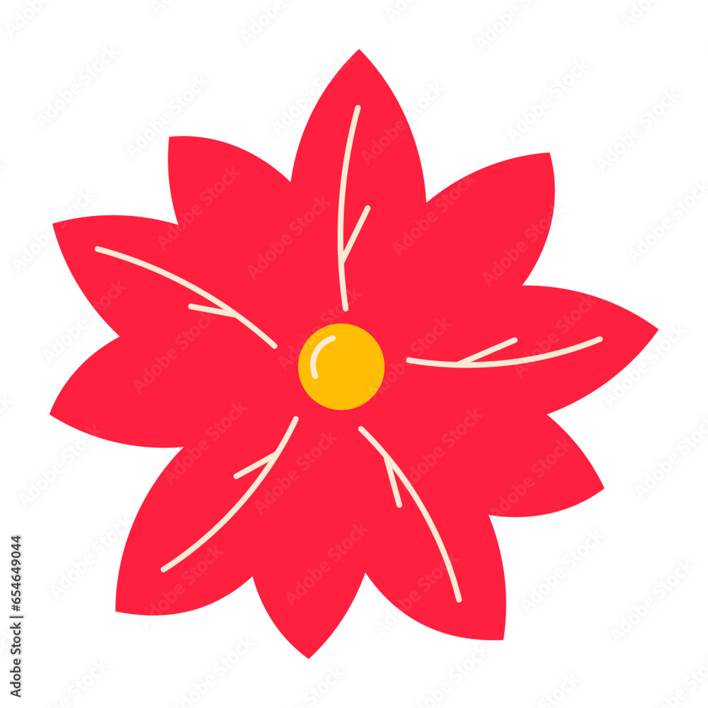 christmas holiday flower poinsettia red plant icon christmas holiday flower poinsettia red plant icon