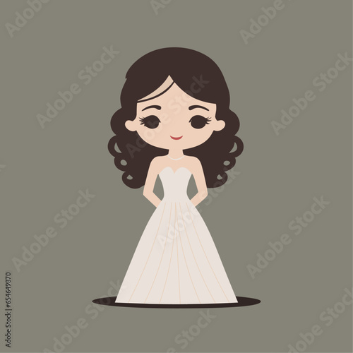  vector bride in white dress