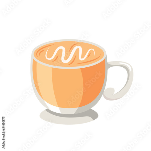 Chocolate coffee icon illustration. Vector design