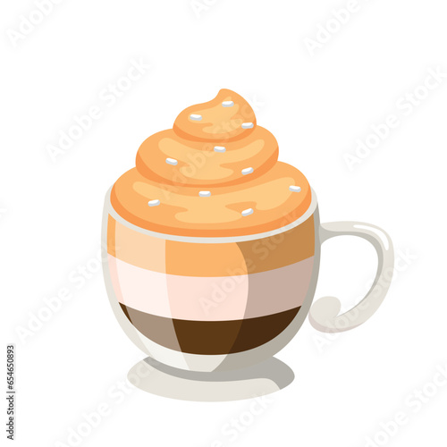 Chocolate coffee icon illustration. Vector design