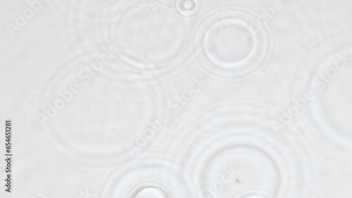 Slowmo falling rain drops, transparent water surface splash, ripple wave texture