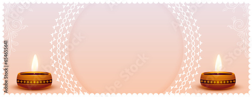 nice shubh diwali event banner with image or text space