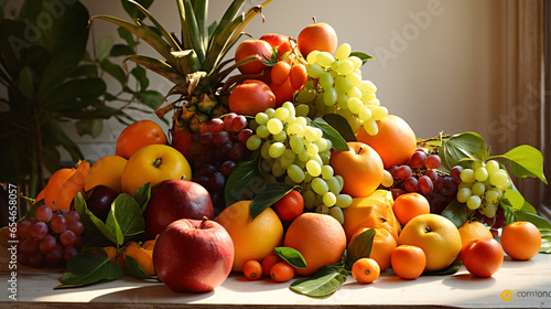 A bunch of fruit