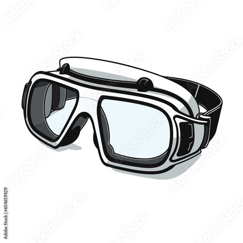 An image of a goggles on white background