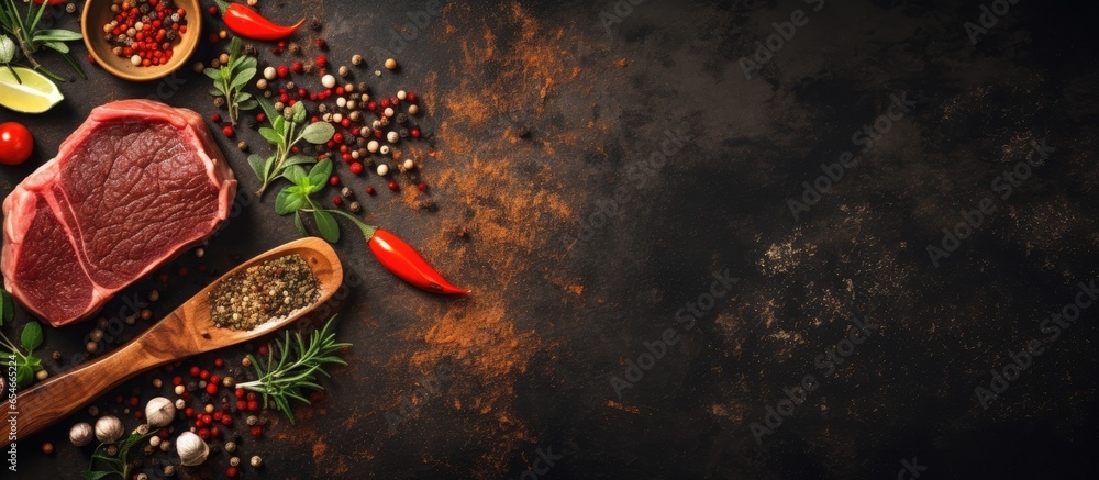 Cooking ingredients and utensils on rustic background top view frame Cooking ingredients and utensils on rustic background top view frame